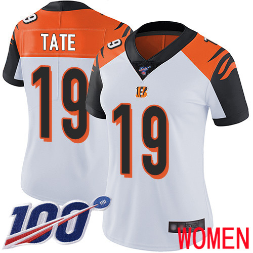 Cincinnati Bengals Limited White Women Auden Tate Road Jersey NFL Footballl 19 100th Season Vapor Untouchable